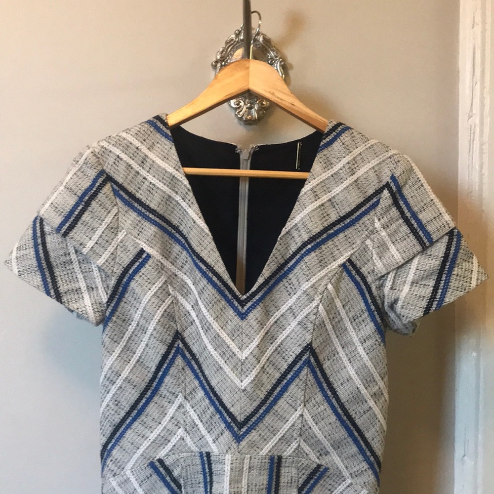 Rebecca Minkoff Gray Blue Geometric Mini